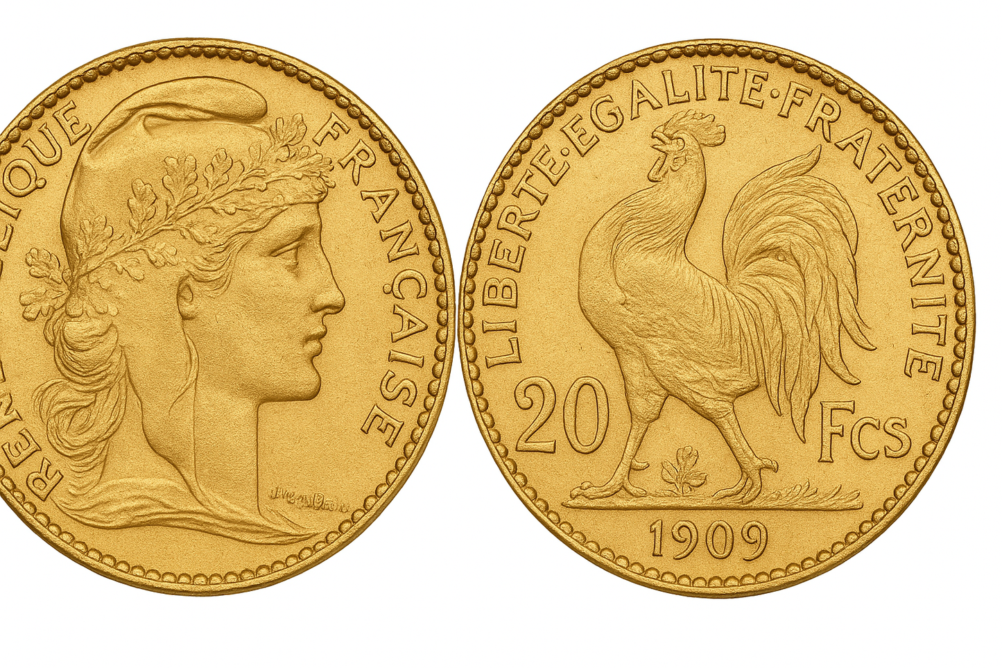 Francia – 20 Francos Oro “Marianne Coq” (1899–1914)